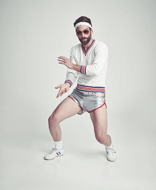 istock Getting his retro fitness on 465351819