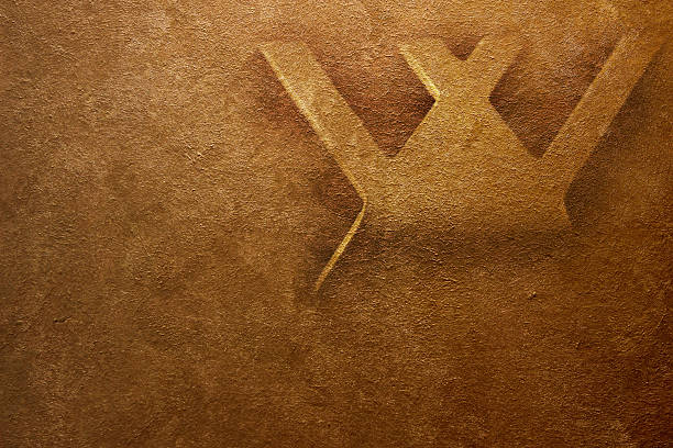 istock Background with old buckle / clip over stucco/ plastered wall 465351914