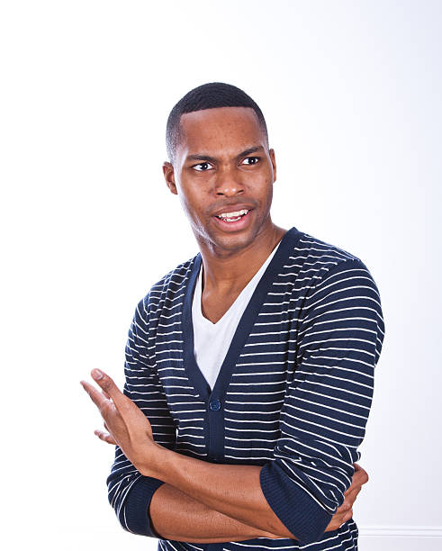 istock Young African American Man in disbelief 465352008