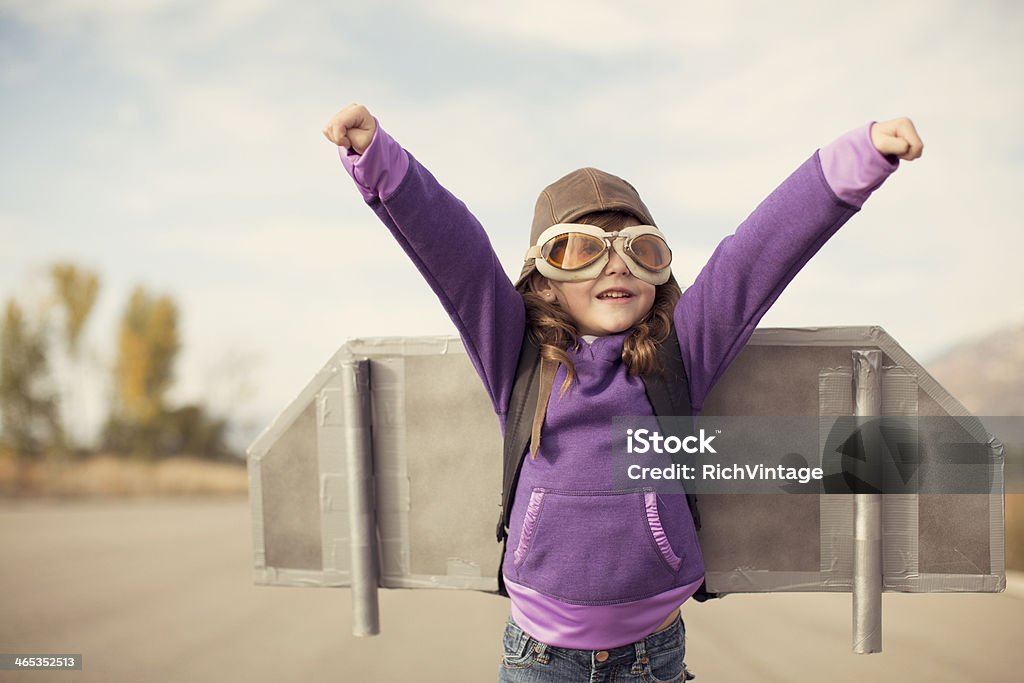 Volare Away - Foto stock royalty-free di Bambine femmine