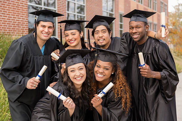 istock Education: Friends excited after college graduation. 465353461