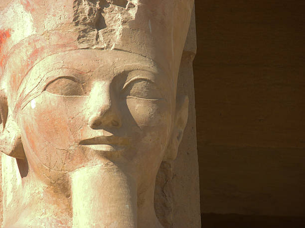 Hatshepsut Detail of statue of queen Hatshepsut in temple in Egypt. hatshepsut photos stock pictures, royalty-free photos & images