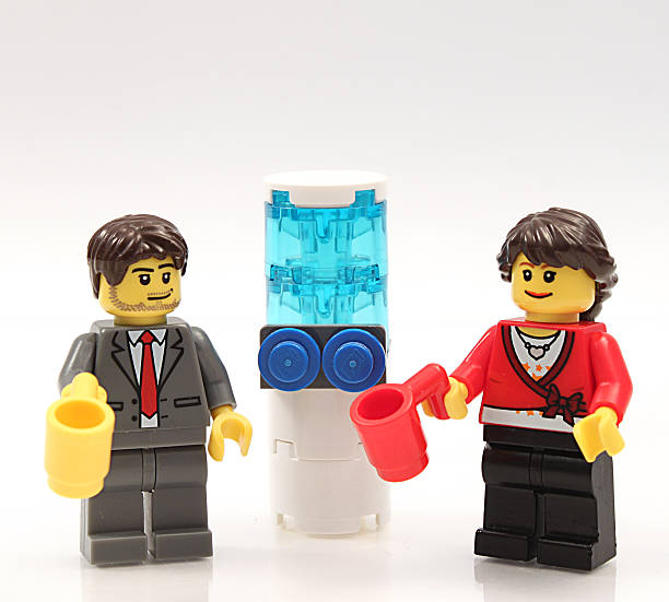 business-tagung - lego figurine men isolated stock-fotos und bilder