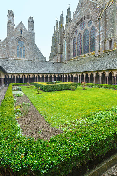 istock The Gothic gallery of St. Michael monastery. Mont Saint-Michel, 465356424