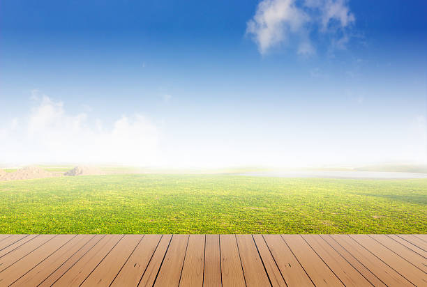 istock wood terrace and sky 465357038