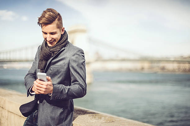 Young man on the phone