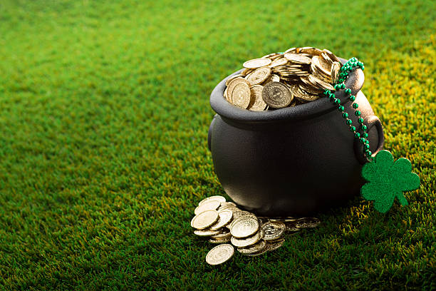istock Big Pot of Gold on St. Patrick's Day 465357576