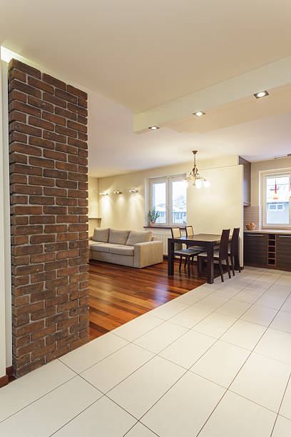 istock Spacious apartment - living room 465359845