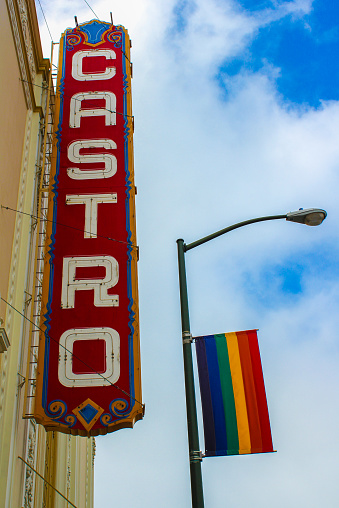 San Francisco, California, USA - June 25,2011: The Castro Theatre in San Francisco in a well known landmark.   Located at 429 Castro Street in the Castro district, it was built in 1922 and  has over 1,400 seats.