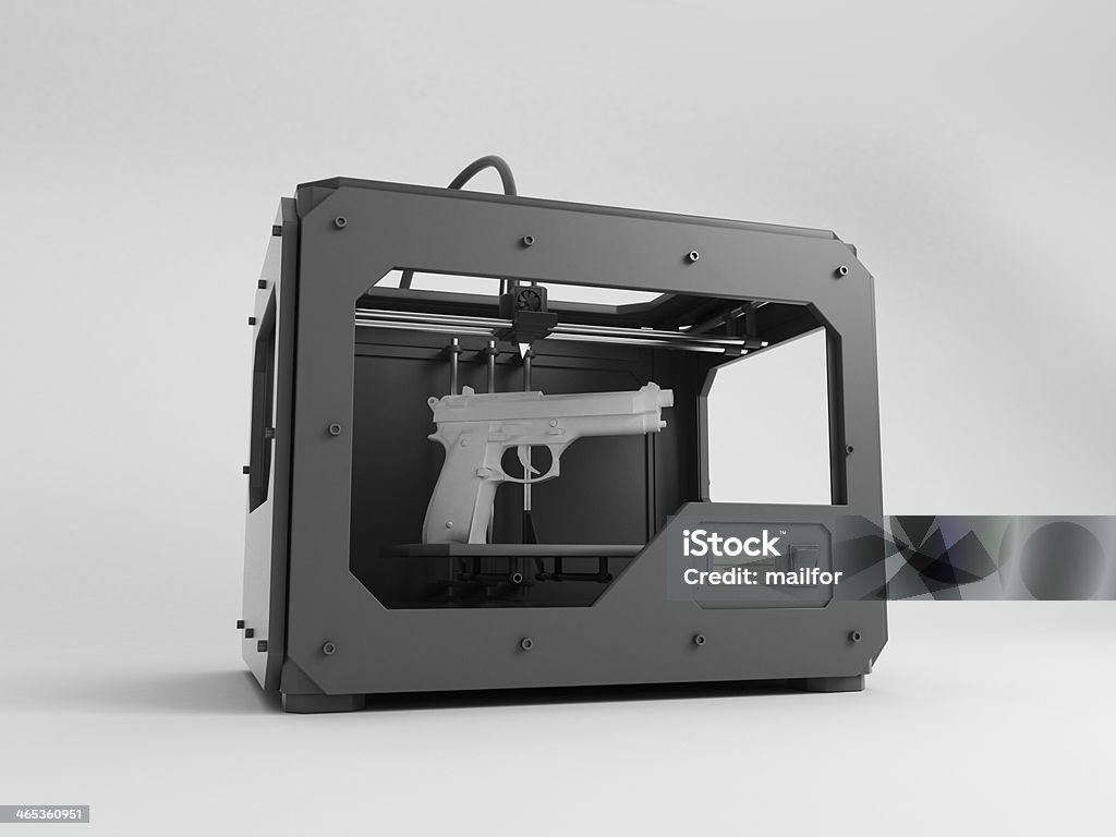 3d gun printer a 3d printer in black printing a gun Gun Stock Photo