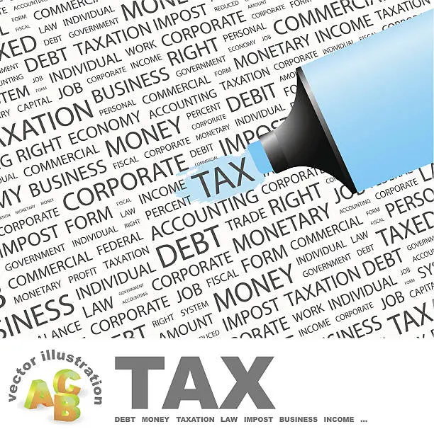 Vector illustration of TAX