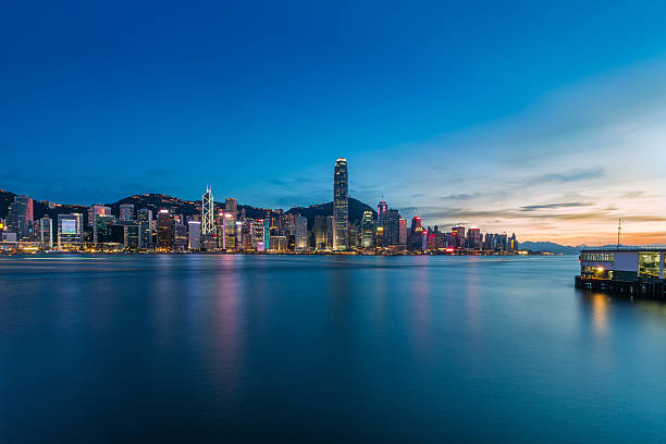 istock Hong Kong Victoria harbor night scene 465361520