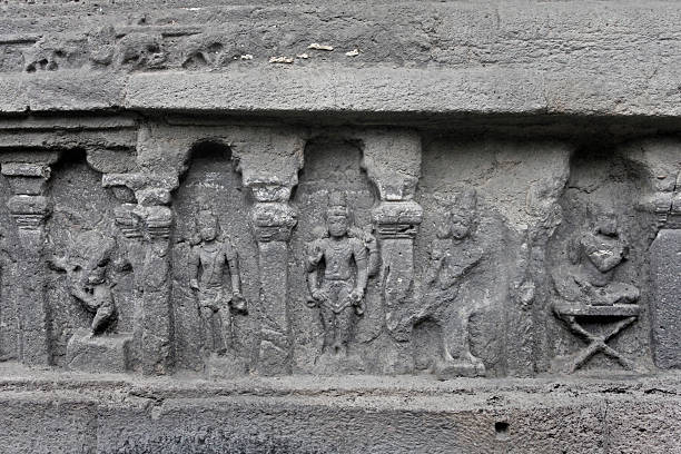 istock Plinth details outside the Lankeshwar cave, Cave number 16, Kail 465362452
