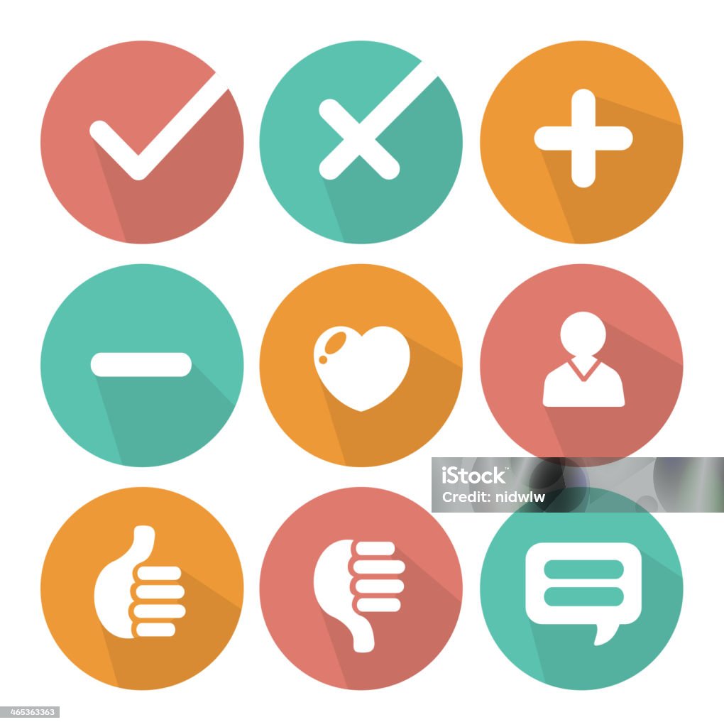 flat icons vector collection Advice stock vector