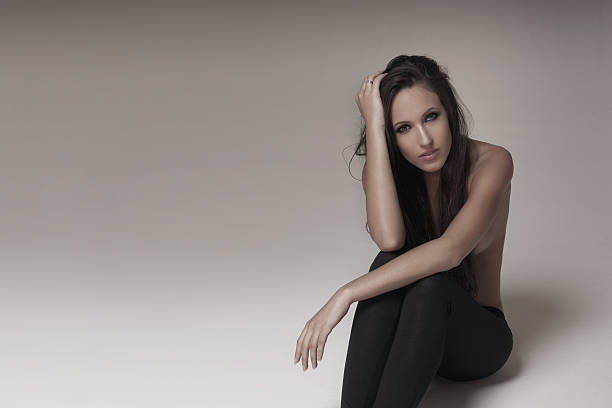 istock Portrait of sexy brunette 465366990