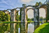 France, the picturesque aqueduct of Maintenon