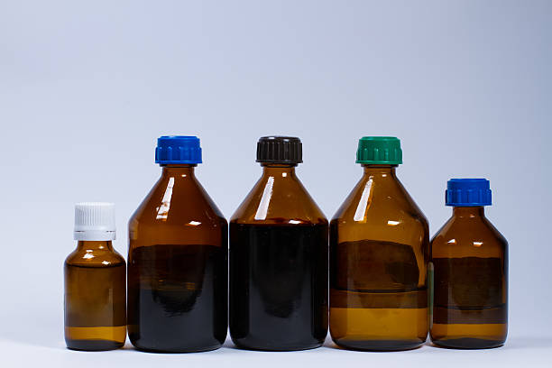 istock Medical bottles isolated on white 465367984
