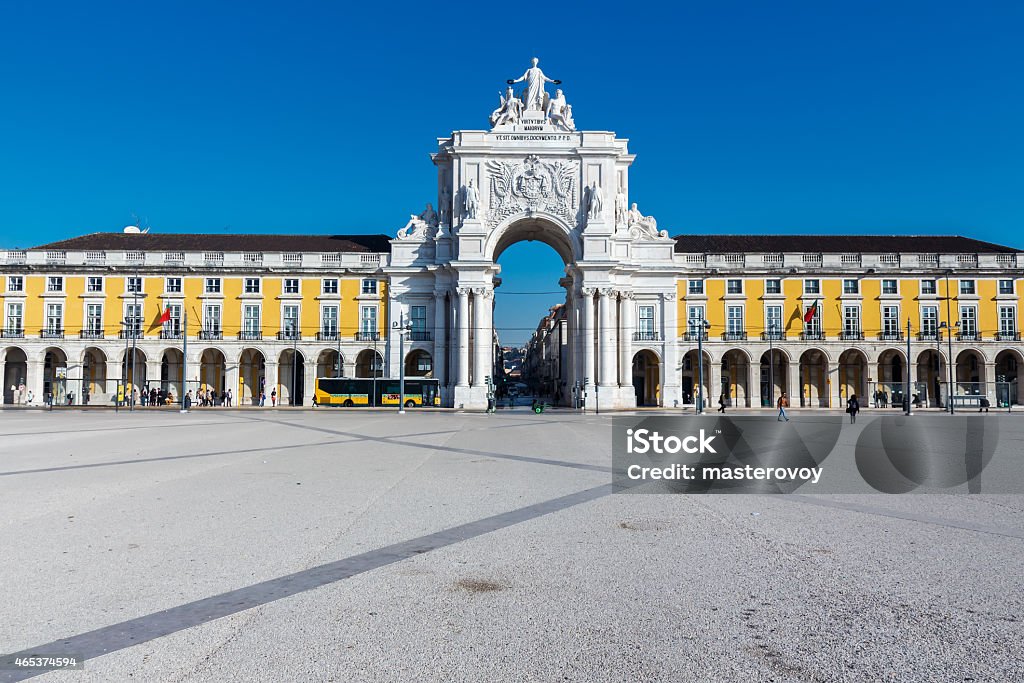 Commerce square,  Rua Augusta Arch. Commerce square,  Rua Augusta Arch. Lisbon. Portugal Lisbon - Portugal Stock Photo