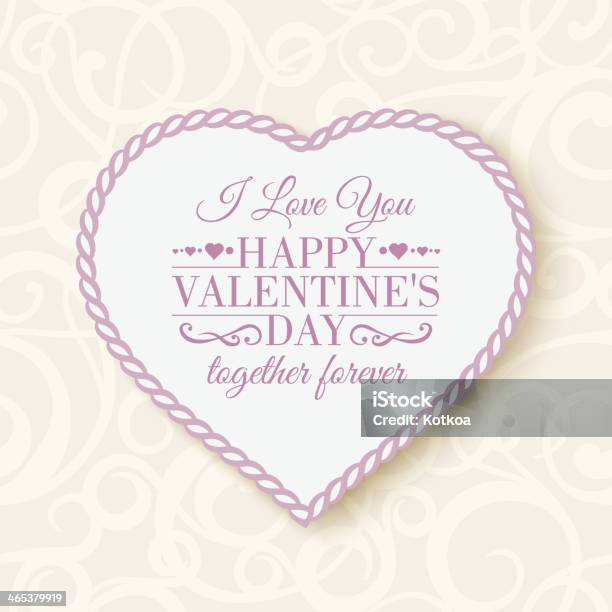 Happy Valentines Day Card Stock Illustration - Download Image Now - Abstract, Adult, Affectionate
