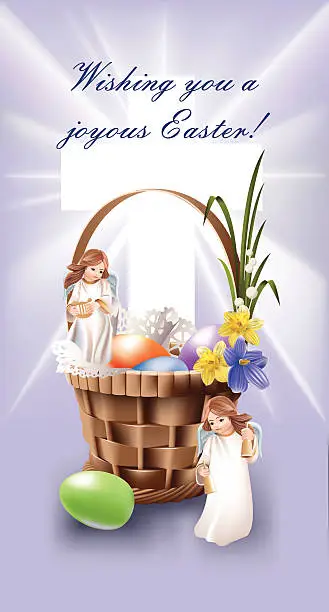 Vector illustration of Wishing you a joyous Easter
