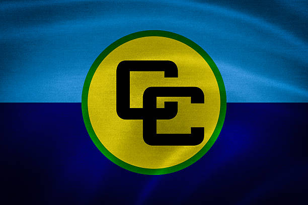 Flag of Caribbean Community Flag of Caribbean Community caribbean community and common market stock pictures, royalty-free photos & images