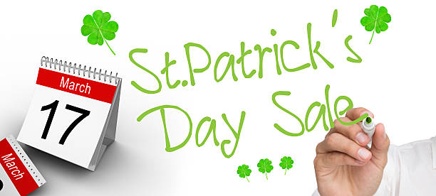 istock Composite image of man writing patricks day greeting 465383764