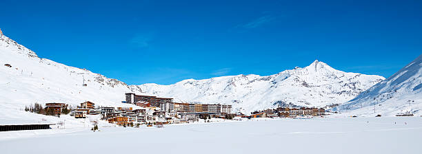 istock Panoramic view of Tignes village 465386158