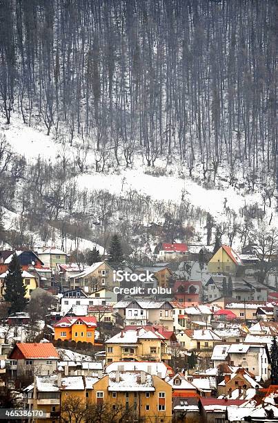 Winter Day In Old Town Stock Photo - Download Image Now - 2015, Architecture, Brasov