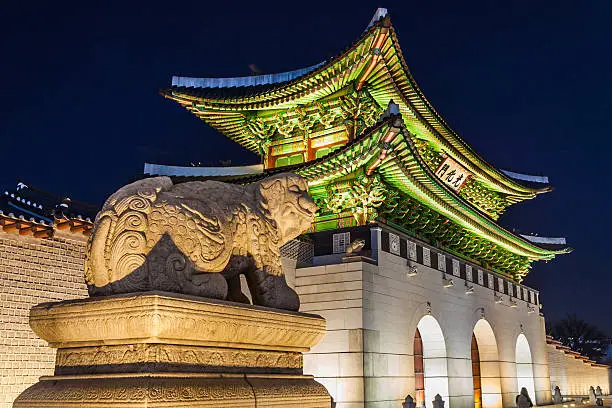 Gyeongbokgung night of korea