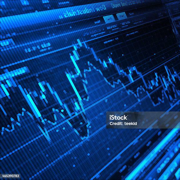 Stock Market Graph Stock Photo - Download Image Now - Analyzing, Data, Blue