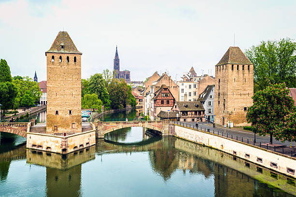 Covered Bridges (Ponts Couverts ) in Strasbourg.