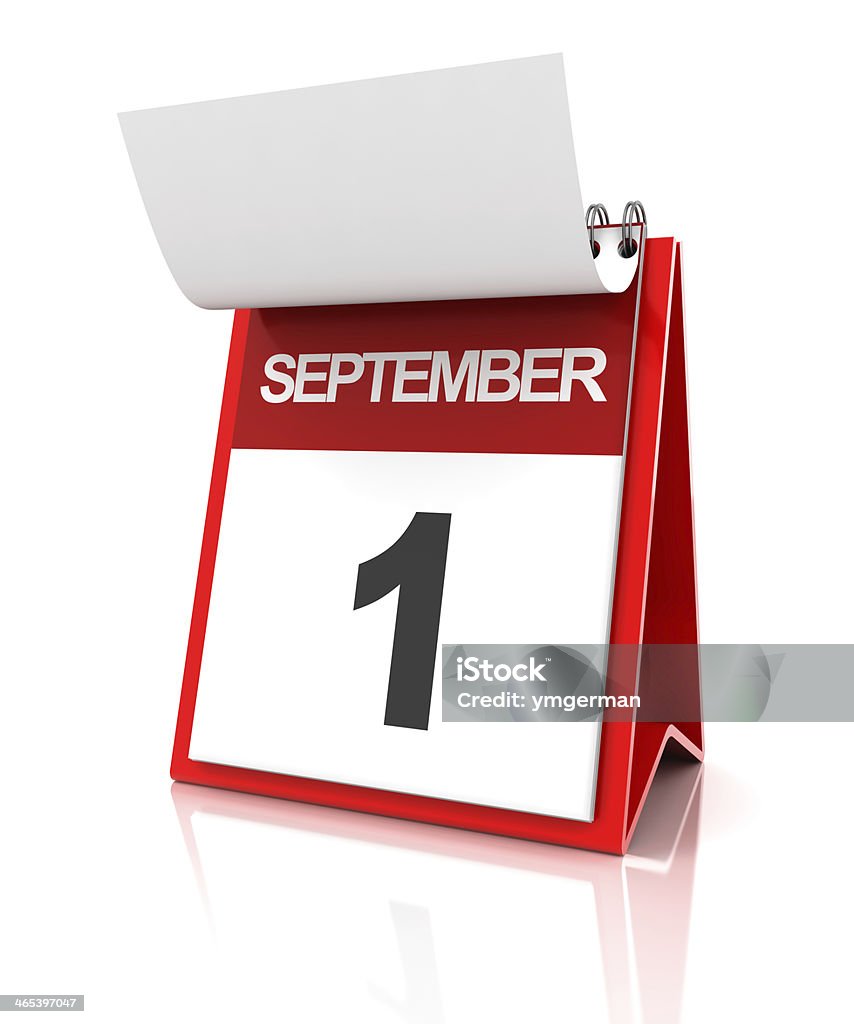 Prima di settembre calendario - Foto stock royalty-free di Calendario