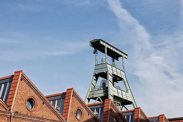 shaft tower of former coal mine "Zeche Ewald", Herten, Germany, 