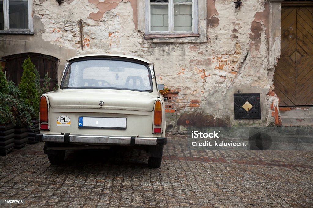 Old car Poland (Lublin) Tipical street of the the city of Lublin Poland,  Lublin - Poland Stock Photo