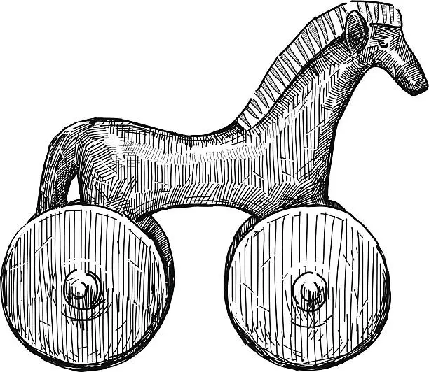 Vector illustration of Trojan Horse