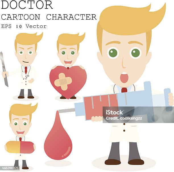 Doctor Cartoon Character Eps 10 Vector Stock Illustration - Download Image Now - Adhesive Bandage, Adult, Assistance