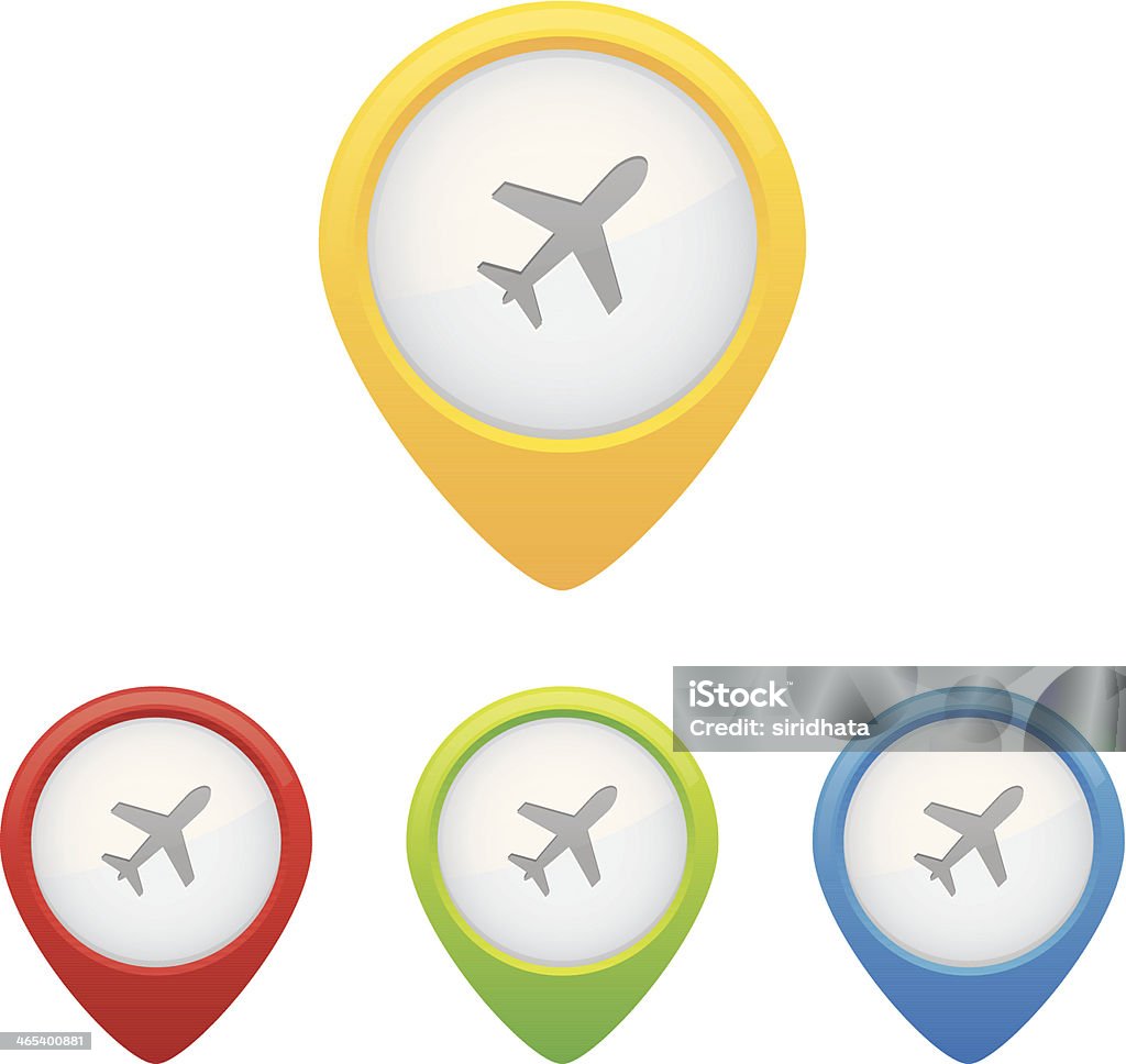 Aéroport de Pins - clipart vectoriel de Forme tridimensionnelle libre de droits