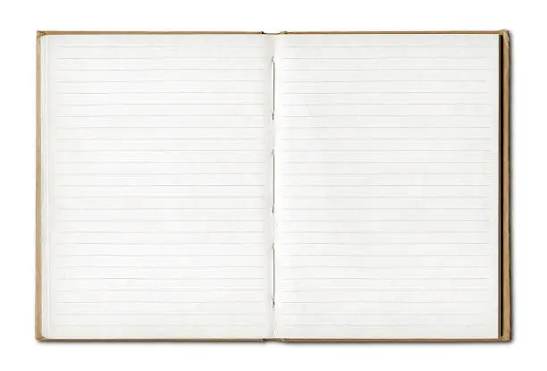 Photo of Vintage blank open notebook