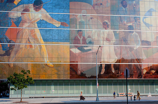 Harlem Hospital Center Murals stock photo