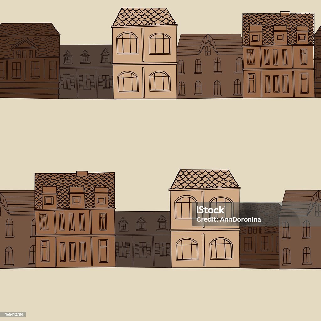 vector pattern with houses 2015 stock vector