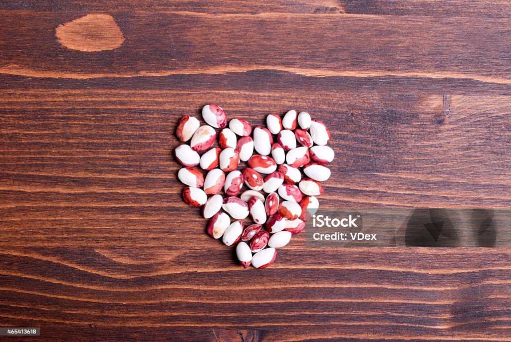 raw speckled beans on board diet food raw speckled beans  board diet food 2015 Stock Photo