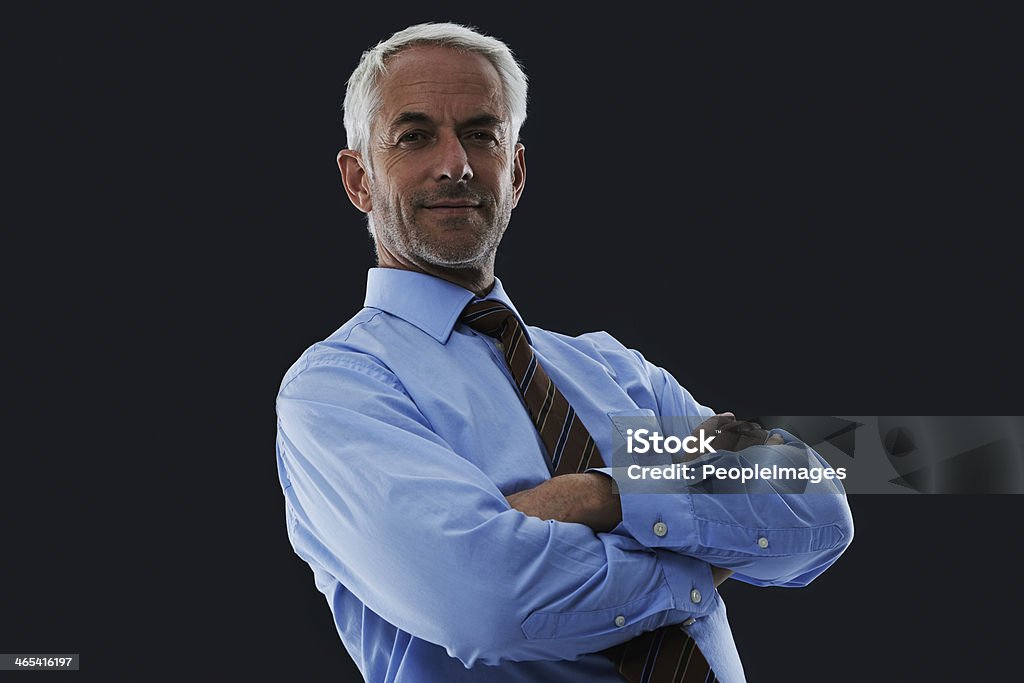 He's always ready for business A handsome businessman in studio isolated on black 50-54 Years Stock Photo