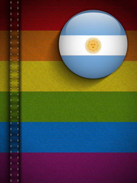 ゲイのフラグボタンジーンズの素材の質感、アルゼンチン - symbols of peace flag gay pride flag banner点のイラスト素材／クリップアート素材／マンガ素材／アイコン素材