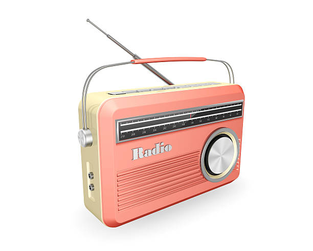 Pink Vintage Retro Radio Isolated On White Background Stock Photo - Download - iStock
