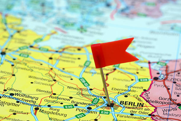 istock Berlin pinned on a map of europe 465417560