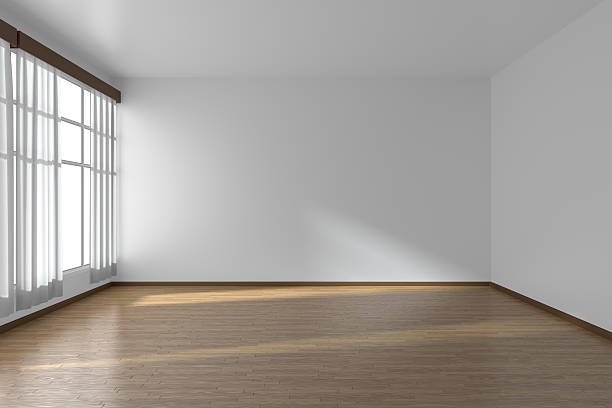 istock White empty room with one window and wooden floor 465417650