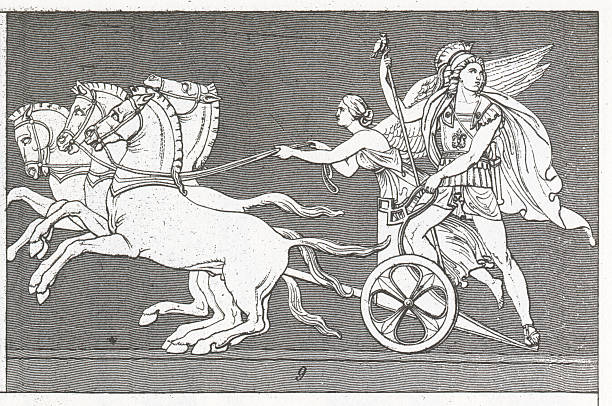 bildbanksillustrationer, clip art samt tecknat material och ikoner med procession of alexander relief - relief