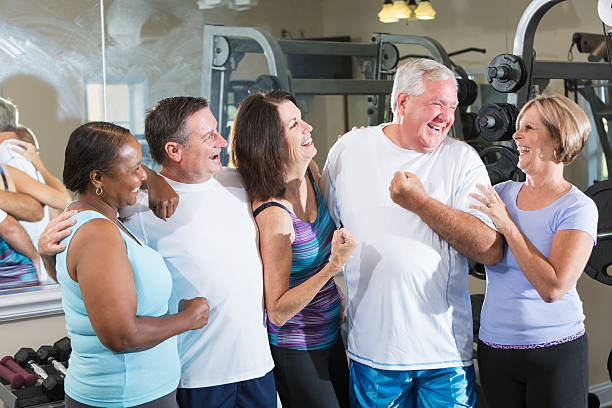 istock Group of friends at the gym 465422065