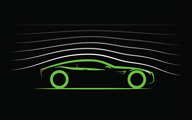 ilustrações, clipart, desenhos animados e ícones de coupé aerodinâmica estilizada car - aerodynamic