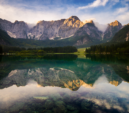 Reflection at Laghi di Fusine,Alps,Italy